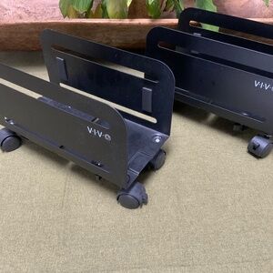 Two VIVO Computer Rolling Stands